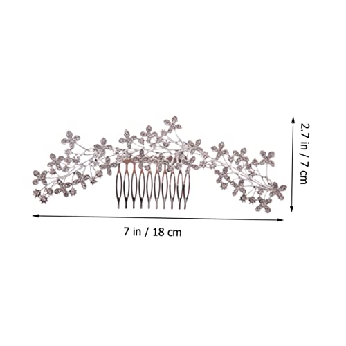 FRCOLOR 4 Pcs Pente Cabelo Strass Capacete Casamento Pente Cabelo Flor Casamento Kit Piercing Orelha