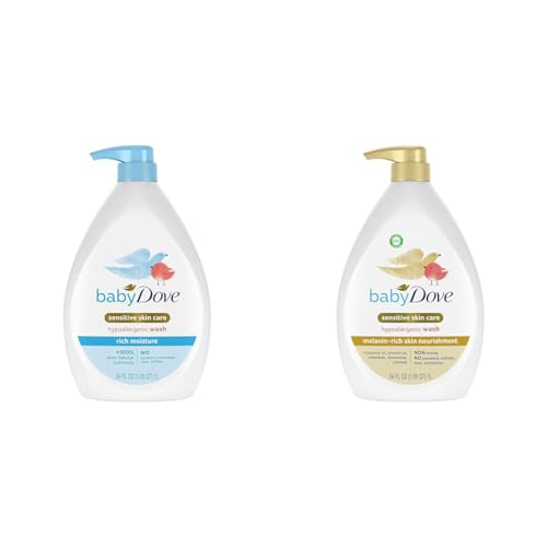 Baby Dove Sensitive Skin Care Baby Wash Rich Moisture For Baby Bath Time Tear-Free & Sensitive Baby Wash Melanin-rich Skin Nourishment For Baby Bath Time Tear-Free