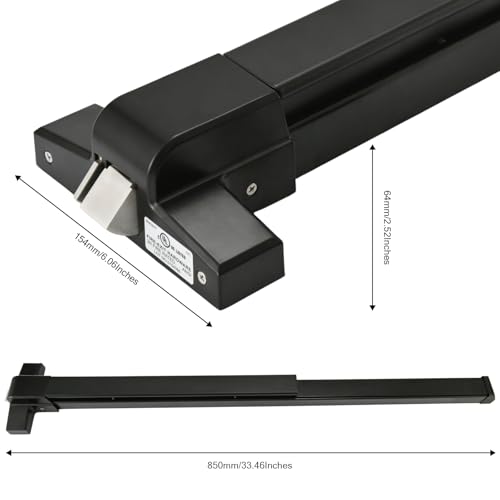 NCLTHS Commercial Push Bar Panic Exit Device with Lever Handle, 304 Stainless Steel, UL10C & ANSI Grade 1 Certified, Emergency Door Hardware (1710P- Push Bar Panic Exit Device+Lever Handle) by NCLTHS - Image 4