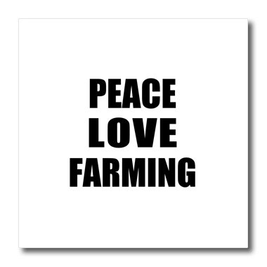 3dRose Peace Love and Farming-Things That Make me Happy-Fun Farmer Gift Iron On Heat Transfer, Multi-Colour, 8 x 8 inch