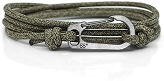 Black & Titanium Carabiner Climbing Bracelet, Handmade in The UK and Adjustable