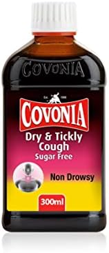 Covonia Dry & Tickly Cough Sugar Free Oral Solution 300ml soothing relief or irritating dry coughs and sore throats