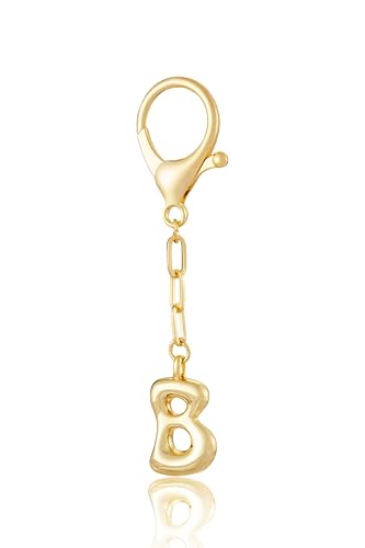 Initial Keychain Bag Charm, Cute Birthday Gifts,14K Gold Stylish Alphabet Key Ring, Cute Keychain with Letter, Wallet Pendant, Bag Accessories, Gift for Women & Girls
