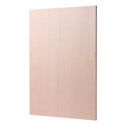 Hojas de madera contrachapada rectangular para manualidades de madera, tablero de madera sin terminar para grabar, pintar y manualidades