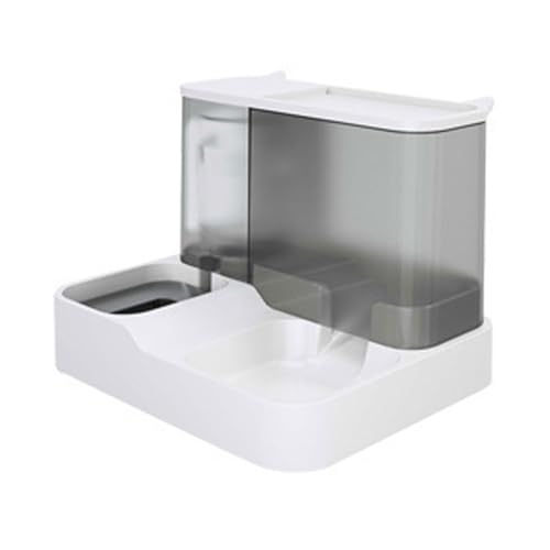 給餌器 ペット自動給餌器 完全密閉型 飲水・給餌一体型 猫・犬用 3色からお選びいただけます 自動給餌器(グレー)