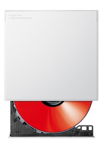 ????? Logitech LDR-PWA8U3CVWH Portable DVD Drive USB 3.2 (Gen1) with Playback, Editing and Writing Software, Type-A, Type-C White,