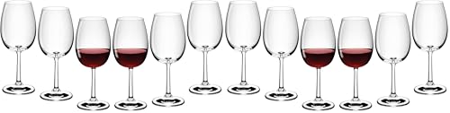 Gerlach 1760 Juego de 6 Copas de Vino Tinto, 390 Ml, de Cristal, Apta para Lavavajillas, Caudel (Paquete de 2)