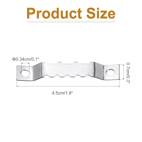 Image of uxcell 80pcs Saw Tooth Picture Hangers with 160pcs Screws, Picture Frames Picture Hangers with Screws for Hanging Clock Paintings Artwork Picture Frame Hook Photos (Silver)