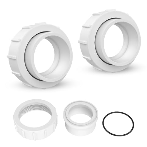 Aquatonics 2” Half Union Adapter for Pentair Replaces PKG188 Mastertemp 400, 200, 250 and All Max-E-Therm Heaters - PLDE Filter - Pumps and More - Set of 2