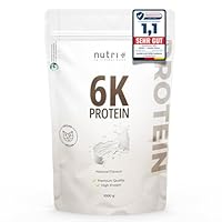 Nutri + Protein Pulver Neutral 1 kg - 80% Eiweiß - zuckerfrei + fettfrei - Proteinpulver ohne Süßstoff, Geschmack - ideal zum Backen - 1000 g Natural
