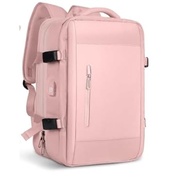 Mochila Executiva Viagem Grande Notebook Feminina Masculina (Rosa)