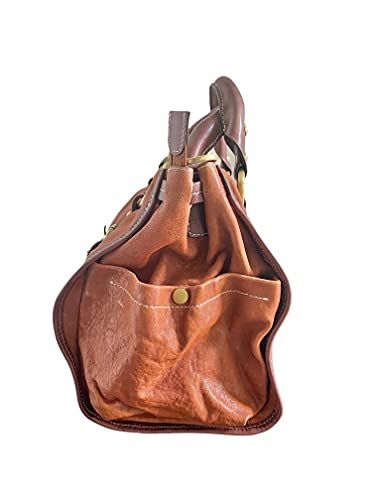 Natcole Calfskin Leather Handbag With A Matching Wallet (Tan) #TOP5