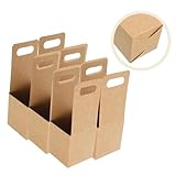 Healifty 10pcs Portable Drink Carrier with Handle Foldable Paperboard Cup Holder for Takeout Beverages for Bubble Tea Coffee Compact Storage - Image 7