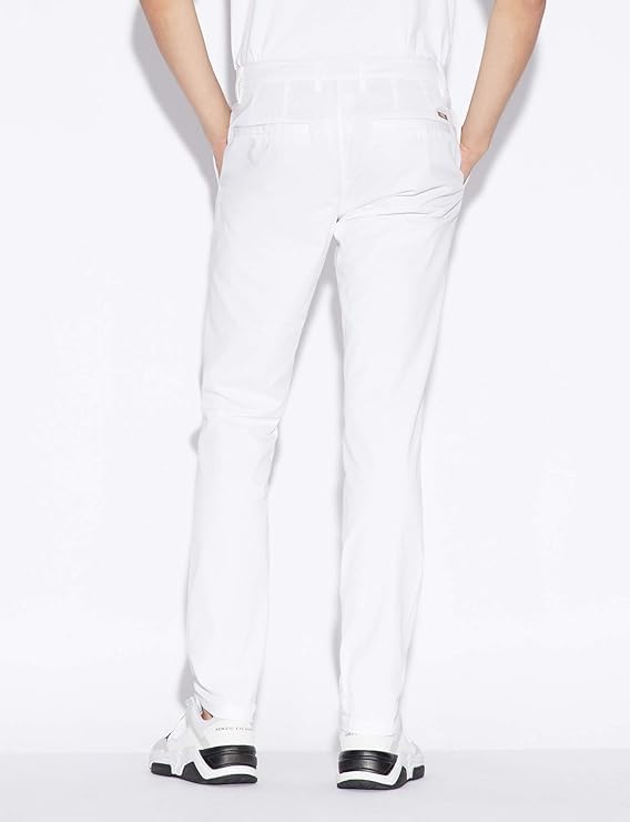 Armani Exchange Basic Stretch Dobby Chino White2