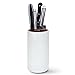 Universal Knife Block - Porcelain Holder w/ Magnetic Bristles - Without Knives, Cylinder, White - by Sweese