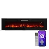 Klarstein Galeras Smart Elektrokamin - 1800 W Heizleistung, Realistische LED-Flammen, App...