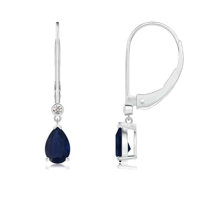 ANGARA Natural Blue Sapphire Earrings...
