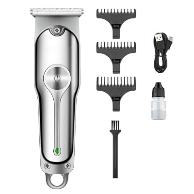 DAXXIN Hair Cutting Tool, Hair Clipper T-Blade Hair Trimmer Electric Beard Trimmer Cordless Rechargeable Shaving Machine for Men