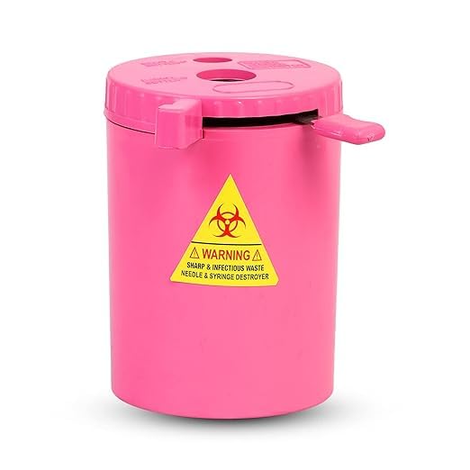 Ishnee |Manual Needle Destroyer and Syringe Cutter ABS Body Needle Destroyer with Heavy Stainless Steel Alloy Blade Manual Hub Cutter Machine -Pink (B0DC67R6RL) Amazon Price History, Amazon Price Tracker