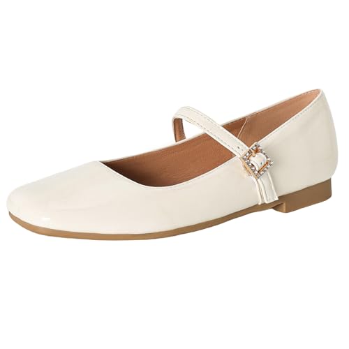 Mary Jane plates bout carré femme chaussure Dolly noire tendance