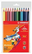 12 Farbstifte Dreikant Trio Dick im Etui