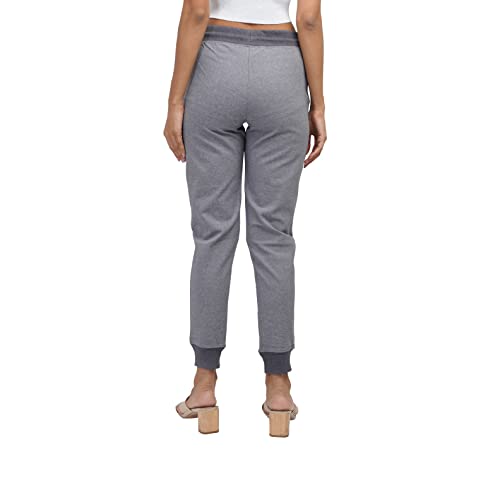 Image of EcoLove Women's Solid Poly-Cotton Interlock Ankle Length Track Pants