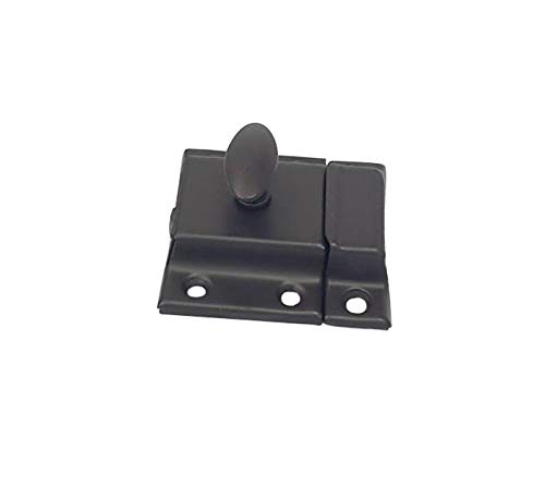 QCAA Oval Turn Cabinet Latch, for Cupboard & Other Furniture, Small, ORB Coated Finish, 1 Pack, Made in Taiwan