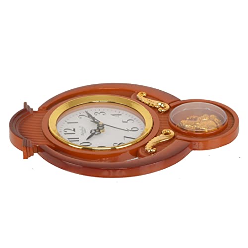 Image of Estron Analog Stylish New Models Wall Clock with Photo Frames for Home Living Room Hall Bedroom (Size Height 33 CM X Width 22 CM)- Home Decor Big Size Wall Clock 9781 lb mej 1