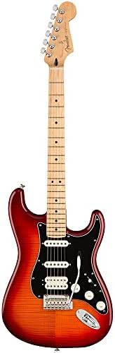 Fender Player Plus Top Stratocaster Plus Top Electric Guitar, Aged Cherry Burst, Maple Fingerboard