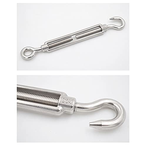 Tensor para cable de acero inoxidable 304, tipo gancho y ojo, tamaño M16 miniatura 7