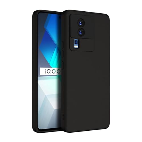 Image of LIRAMARK Silicone Soft Back Cover Case for iQOO Neo 7 | iQOO Neo 7 Pro 5G (Black)