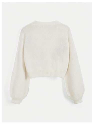 Women's Floral Boho Cardigan Sweater Cottagecore Cropped Cardigan Western Embroidery Button Down Sweates Knit Top2