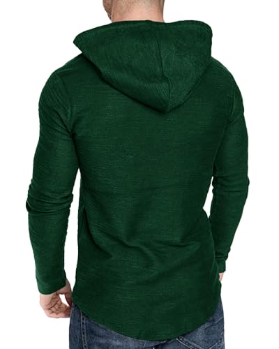 Image of Lexiart Mens Cotton Hoodies Pullover Sport Muscle Workout Shirts