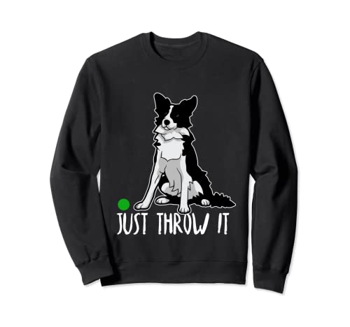 Just Throw It Funny Border Collie Dog Lover T-Shirt Sudadera