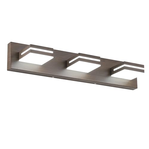 SineRise LED Modern Bathroom Vanity Light Fixtures (3-Light, 24-Inch), Brown