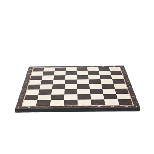 Échiquier design noyer 35,6 cm plat contre les plateaux qui gondolent