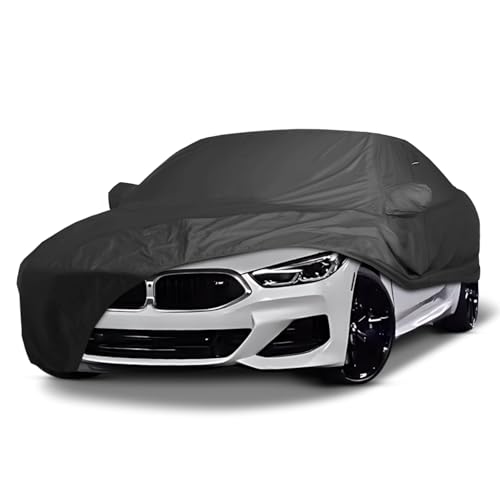 Image of iCarCover Premium Custom Car Cover for 2019-2025 BMW 8-Series Coupe, Convertible, M8, M850i Heavy Duty Waterproof All Weather Rain Snow Sun Protector Custom Fit Full Exterior Protection Cover (Black)