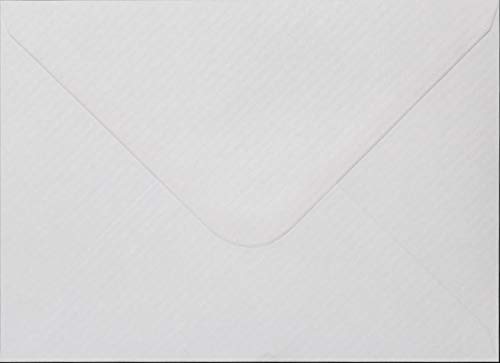 Sobres C5 de colores C5 acanalados blancos para tarjetas de felicitación, invitaciones de boda o manualidades tamaño A5 (paquete de 20 sobres, 162 x 229 mm, acanalados)