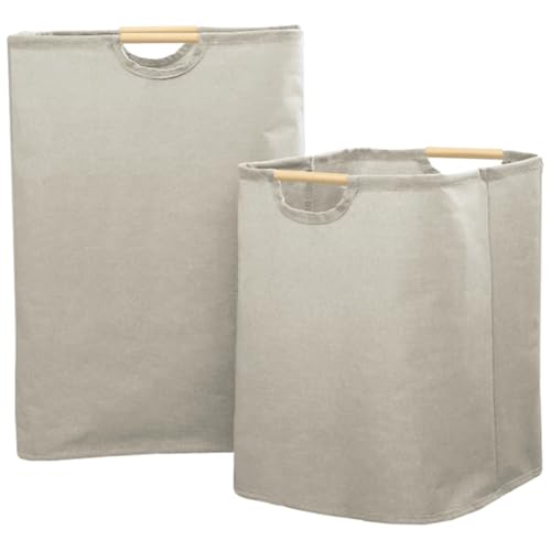 SUPVOX 2 Stück Faltbarer Großer Wäschekorb aus Baumwolle mit...