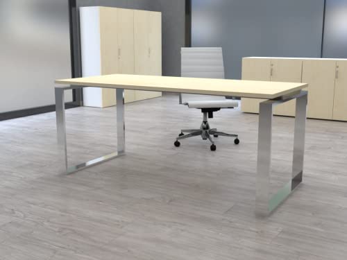 Oficit Mesa De Oficina Ideal Para Teletrabajo, Despachos, Sala De Estudios Y Ordenadores. Con Gran Amplitud Para Dar Más Comodidad, Con Estructura Color Cromado Marco Cerrado. 180x80, Maple Oficit Mesa De Oficina Ideal Para Teletrabajo, Despachos, Sala De Estudios Y Ordenadores. Con Gran Amplitud Para Dar Más Comodidad, Con Estructura Color Cromado Marco Cerrado. 180x80, Maple