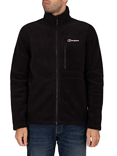 Berghaus Men's Activity Polartec Thermal Pro Interactive Fleece Jacket | Extra Warmth | Breathable | Soft Feel Fleece Full Zip, Black/Black, XXL