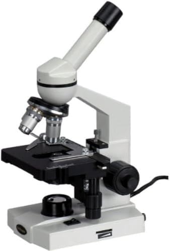 AmScope M600-TK50 40X-1000X Advanced Compound Microscope with 3D-Stage + Book, Slides & Carrying Case