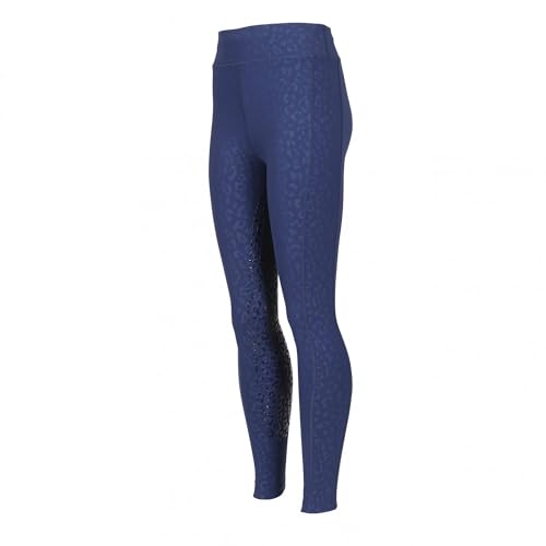 Aubrion Shires Leopard Print Non-Stop Tights - Young Rider (as1, Alpha, 11_Years, 12_Years, Ink)