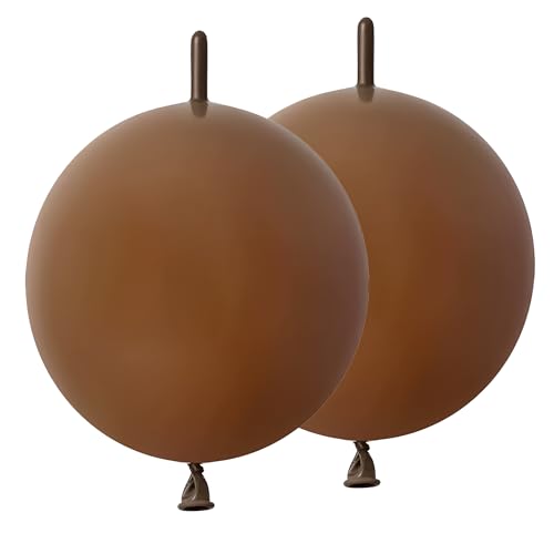 Image of Brown Link Balloons 6 Inch 120 Pcs Latex Quick Linking Balloon for Birthday Wedding Party Festival Decorations