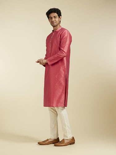 Image of DIWAS BY MANYAVAR Men's Art Silk Self Design Kurta (1pc)
