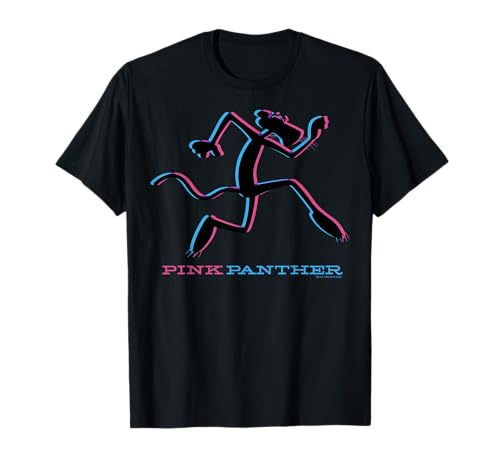 Pink Panther Blue And Pink Silhouette T-Shirt