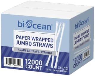 paper wrapped jumbo straws - eco-friendly jumbo paper straws for drinks and parties