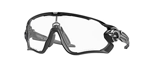 Oakley OO9290 - Gafas de Sol Jawbreaker pulido negro Clea y correa negra grande, Jawbreaker - Clea negro pulido, 31/131/121
