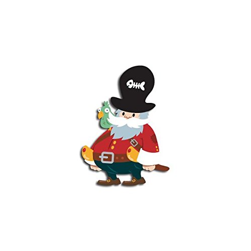 Sticker garçon Capitaine Pirate de 34 x 47 cm pour relooker facilement un mur blanc