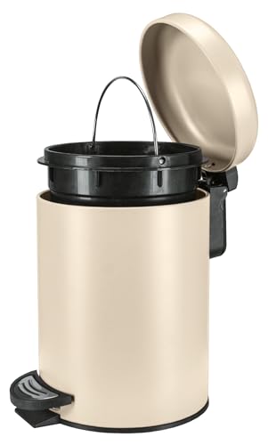 Kleine Wolke Kosmetikeimer One, Farbe: Natur, Material: Edelstahl/PP, Größe: Eimer 3 Liter 16,8 cm x 25 cm